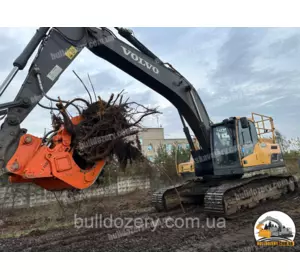 Оренда екскаватора з викорчовувачем для пнів та дерев. Викорчовувач пнів та дерев.Очищення траншей від пнів Оренда екскаватора з викорчовувачем для пнів та дерев. Викорчовувач пнів та дерев.Очищення траншей від пнів